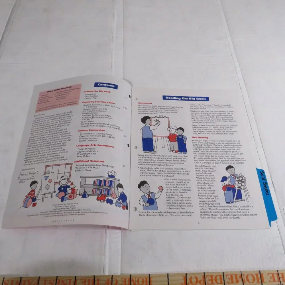 Solid Shapes BIG BOOK (almost 2 feet tall) with teacher pages CLASSROOM SIZE